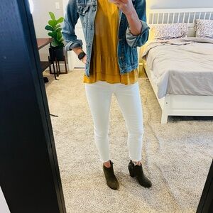 Adorable mustard color polka dot halter top